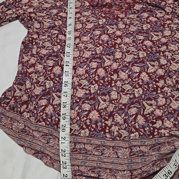 Lucky Brand Long Sleeve V-Neck Floral Top S - Picture 6 of 7